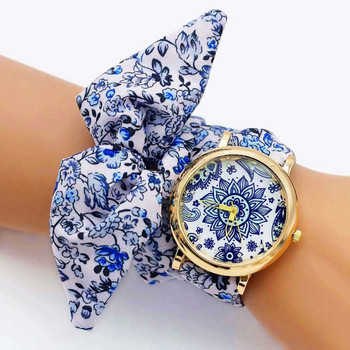 Shsby Brand Fashion Rose Gold Floral υφασμάτινη ζώνη Δημιουργικό λουλούδι ρολόι καρπού Casual γυναικεία ρολόγια χαλαζία Δώρο Relogio Feminino