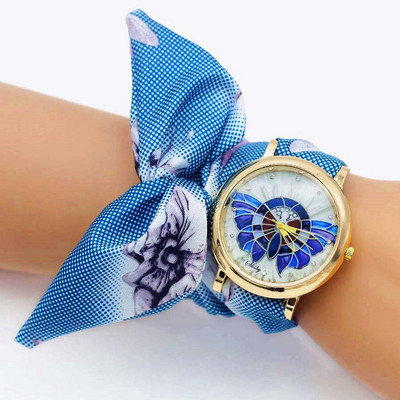 Shsby Brand Fashion Rose Gold Floral υφασμάτινη ζώνη Δημιουργικό λουλούδι ρολόι καρπού Casual γυναικεία ρολόγια χαλαζία Δώρο Relogio Feminino