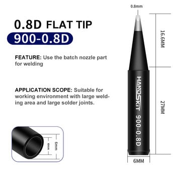 5 τμχ Αμόλυβδος Συγκολλητικό Σίδερο 900M Serise Sting Welding Tools 900M-TK 900M-TI 900M-T-IS For 936 Soldering Station