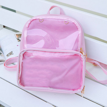 Лятна дамска раница PVC прозрачни студентски чанти Висококачествени прозрачни универсални раници Дамски кожени чанти Дамска чанта за пътуване