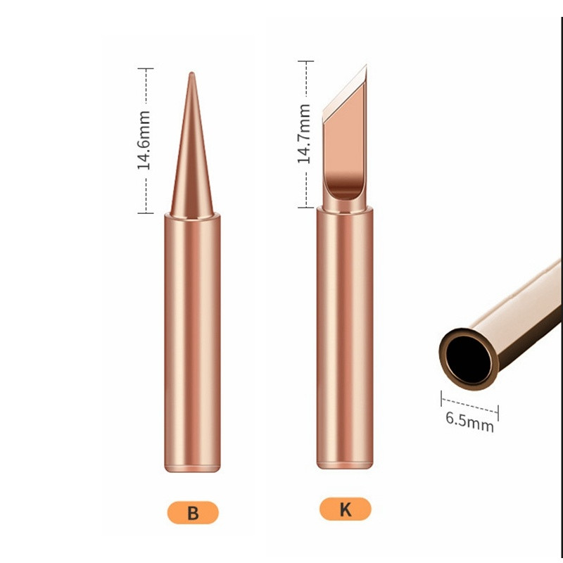 5gab I+B+K+2.4D+3C lodāmurs tīra vara 900M lodāmura galviņas komplekts iekšā karsts tukšs vara elektriskais lodāmura uzgalis