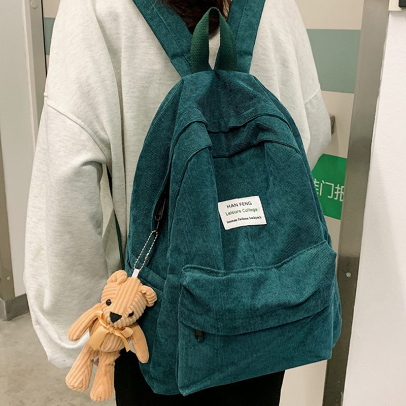 Rucsac de epocă pentru femei, la modă, ocazional, pentru studenți de liceu, geantă de cărți, simplu, din velur, pentru femei, genți retro, rucsac