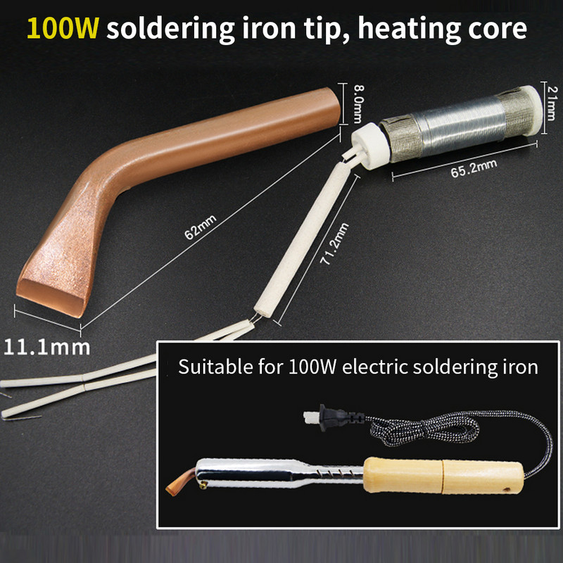 LUXIANZI réz elektromos forrasztópáka hegyű fej forrasztási újrafeldolgozó állomáshoz Javítószerszám hegesztő fűtőelem csere mag