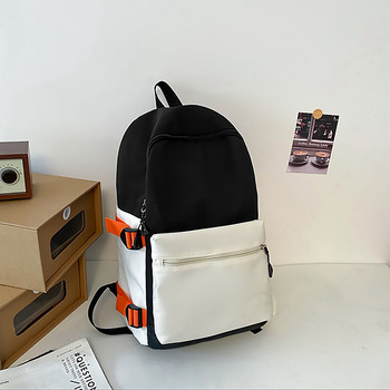 2023 Нова раница Водоустойчива едноцветна младежка ученическа чанта Многофункционална пътна чанта с голям капацитет
