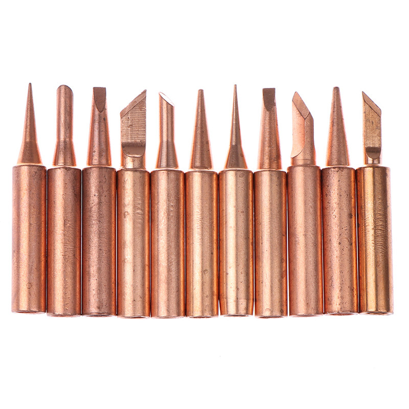 6 buc cupru pur 900M-T Vârf fier de lipit fără plumb Cap de sudare 900M-TI, 900M-TK, 900M-TB, 900M-T-3C, 900M-T-2.4D