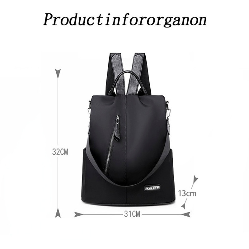 Naiste vargusvastane seljakott veekindlast riidest suur naiste õlakott, suur mahutav lihtne stiil vabaaja reisimine Mochila