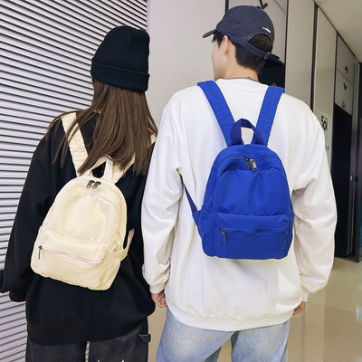 Rucsac mic din pânză, vintage, 2022, noi, simple, unisex, femei, bărbați, pentru adolescente, mini rucsac pentru tineret, de culoare solidă