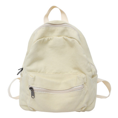 Μικρό καμβά Vintage σακίδιο πλάτης 2022 Νέα απλές γυναικείες ανδρικές τσάντες unisex για έφηβες νεαρές μονόχρωμες γυναικείες μίνι σακίδιο