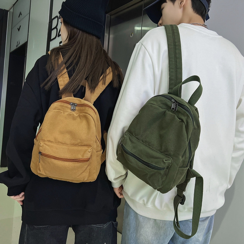 Rucsac mic din pânză, vintage, 2022, noi, simple, unisex, femei, bărbați, pentru adolescente, mini rucsac pentru tineret, de culoare solidă