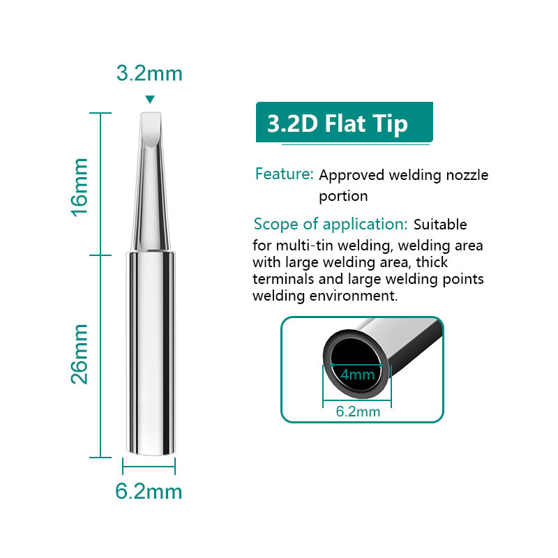 10 buc. Vârf de lipit Vârfuri de fier de lipit fără plumb 900M Serise Sting Instrumente de sudura 1.3K 1.8K 1.2D 1C BI
