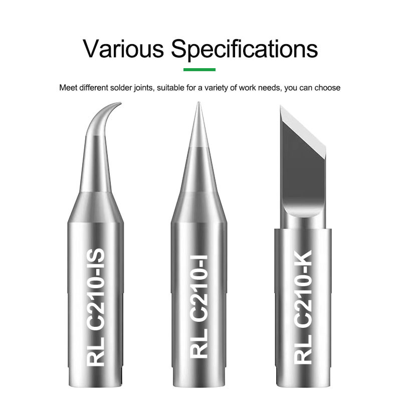 RELIFE RL-C210 T210/K/I/IS univerzális C210 forrasztópáka hegy javító cserefej forrasztóállomáshoz Hegesztőcsúcs JBC