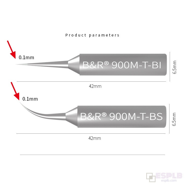 Pliivaba jootekolbi otsik Täpne lendava traat, kiire soojusülekanne kõrge temperatuuri takistusega jootekolbi otsik