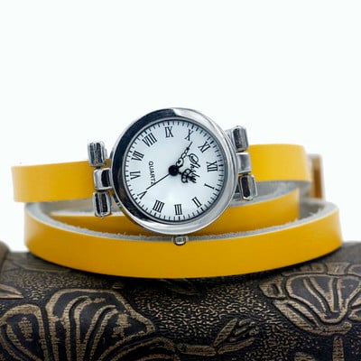 Shsby Új divatos női hosszú bőr szíjas karóra női ezüst karkötő karóra ROMA vintage óra női ruha karóra