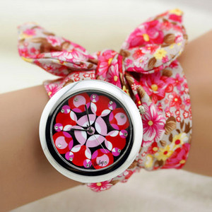 Shsby New Etnic Floral Sifon Ceas Dulci Fete Ceasuri Floare Pânză Ceasuri Femei Rochie Ceasuri Moda Quartz Femei Doamne Cadou