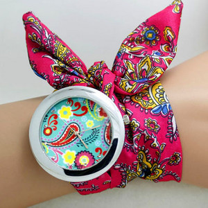 Shsby New Etnic Floral Sifon Ceas Dulci Fete Ceasuri Floare Pânză Ceasuri Femei Rochie Ceasuri Moda Quartz Femei Doamne Cadou