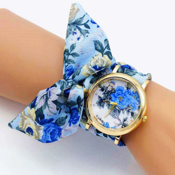 Shsby 2020 Γυναικεία ρολόγια Μόδα Floral ύφασμα Γυναικεία ρολόγια Βραχιόλι λουλούδι Φόρεμα ρολογιού Ρολόι χειρός Luxury Relogio Feminino