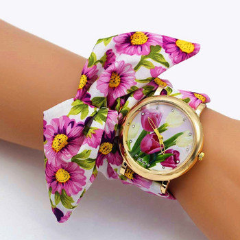 Shsby 2020 Γυναικεία ρολόγια Μόδα Floral ύφασμα Γυναικεία ρολόγια Βραχιόλι λουλούδι Φόρεμα ρολογιού Ρολόι χειρός Luxury Relogio Feminino
