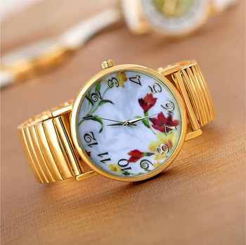 Shsby Hot Sale Υψηλής ποιότητας χρυσά ελαστικά ανοξείδωτα ρολόγια Γυναικεία φόρεμα χαλαζία ρολόγια χειρός Νέα άφιξη Γυναικεία ρολόγια λουλουδιών