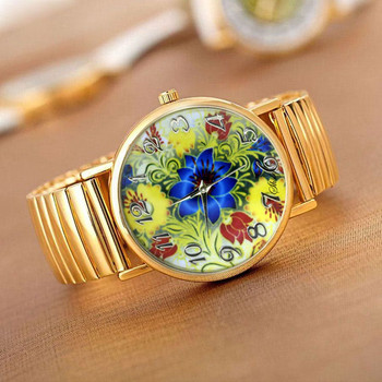 Shsby Hot Sale Υψηλής ποιότητας χρυσά ελαστικά ανοξείδωτα ρολόγια Γυναικεία φόρεμα χαλαζία ρολόγια χειρός Νέα άφιξη Γυναικεία ρολόγια λουλουδιών