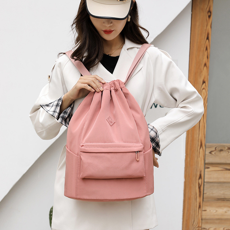 Sieviešu pārnēsājama aukliņu mugursoma viegla meiteņu ceļojumu dienassoma Ūdensnecaurlaidīga neilona iepirkumu soma sporta pārgājienu peldēšanas soma