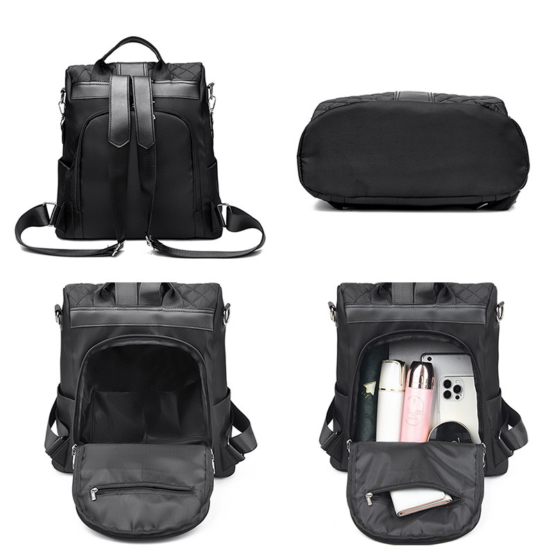 Casual αντικλεπτικό γυναικείο απλό σακίδιο πλάτης PU Oxford Fashion τσάντες ώμου για έφηβες κοπέλες Σχολική τσάντα ταξιδιού μεγάλης χωρητικότητας