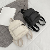 Női Vintage PU bőr kis hátizsák Új divatos licsi mintás mini iskolatáskák női egyszínű válltáskák hátizsák