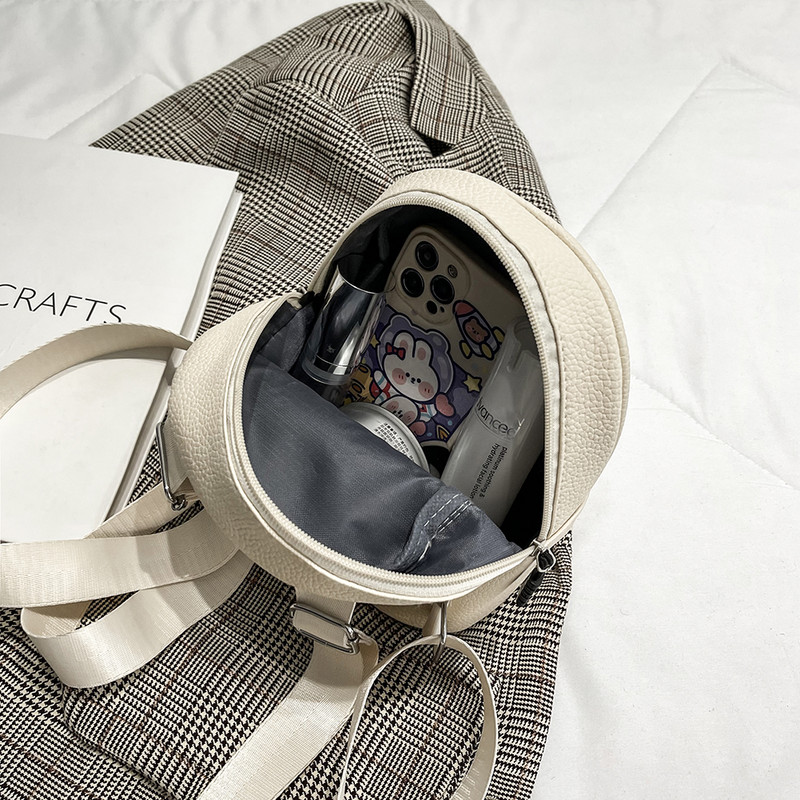 Női Vintage PU bőr kis hátizsák Új divatos licsi mintás mini iskolatáskák női egyszínű válltáskák hátizsák