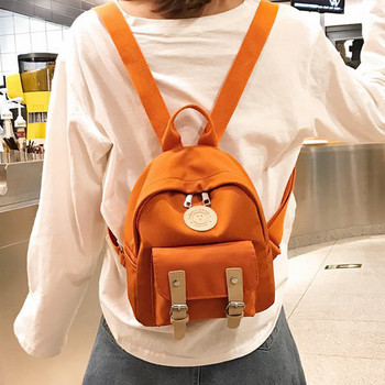 Модна нова дамска раница Нови висококачествени женски раници с цип Малка тийнейджърска ученическа чанта Мини чанти за през рамо с двоен колан