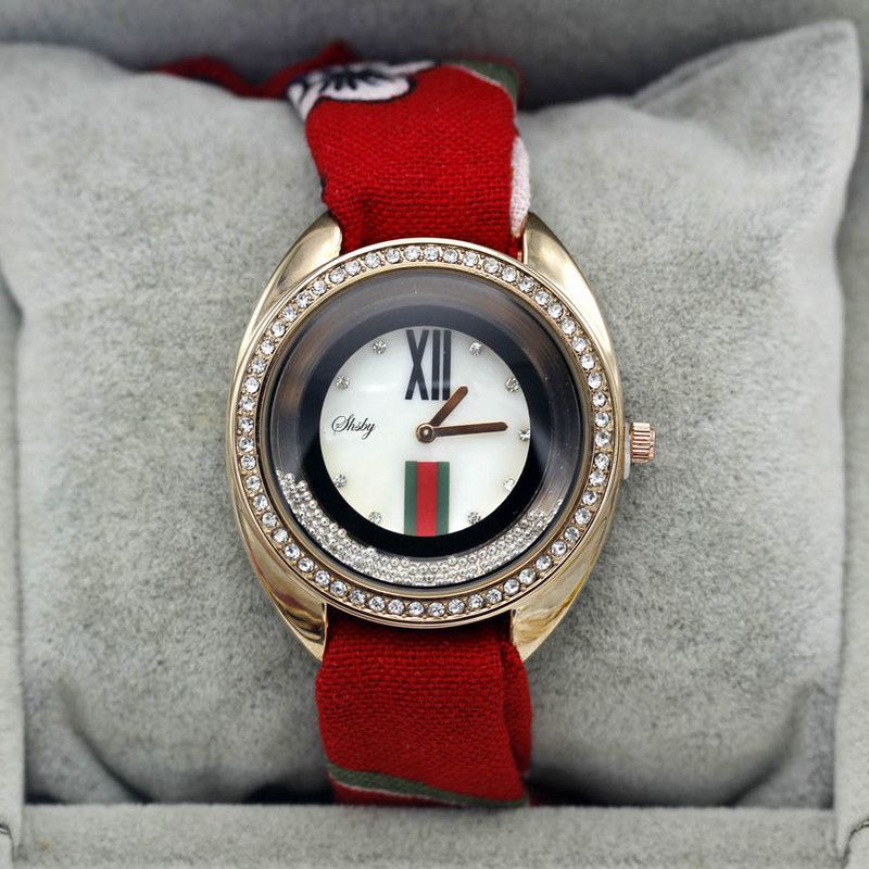 Shsby Ladies λουλούδι ρολόι χειρός μόδας γυναικείο φόρεμα ρολόι υψηλής ποιότητας υφασμάτινο ρολόι γλυκό κοριτσίστικο ρολόι βραχιόλι με στρας