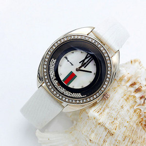 Shsby Nou ceas cu cuarț din piele de calitate superioară, mărgele rulante cu strass, ceasuri de aur pentru femei, ceas de rochie pentru femei, floare, fluture