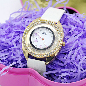 Shsby Νέο Δερμάτινο Χαλαζία Ρολόι χειρός Μόδα Rhinestone Rolling Beads Χρυσά Γυναικεία Ρολόγια Flower Butterfly Γυναικείο φόρεμα Ρολόι