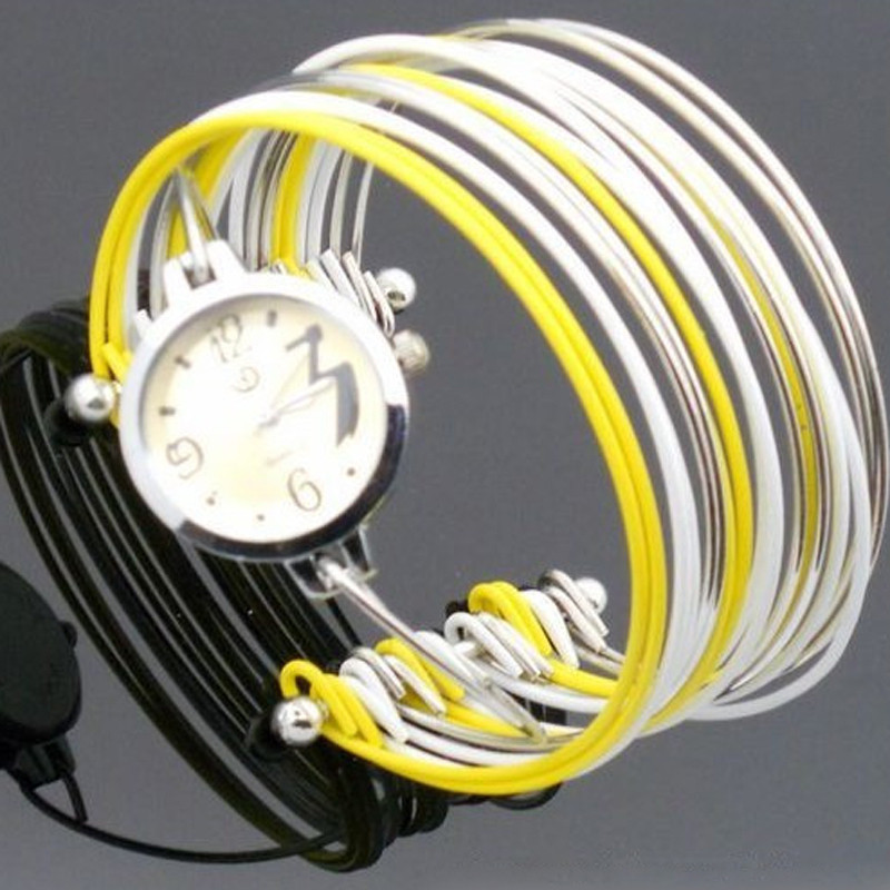 shsby Ceas de rochie pentru femei de modă nouă, ceasuri de bijuterii din oțel, ceas de brățară de damă colorat, ceasuri din aliaj pentru femei, cadou pentru fete