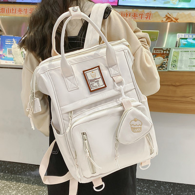 Σετ 2 σε 1 τμχ Fashion Γυναικεία τσάντα πλάτης Μεγάλης χωρητικότητας Σχολική τσάντα για κορίτσια Μοντέρνα νάιλον αδιάβροχη τσάντα ταξιδιού mochila 2022