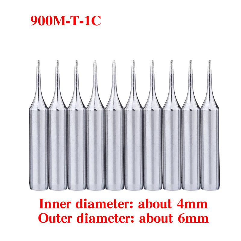 10 buc/lot Vârfuri de fier de lipit fără plumb 900M-T-1C Cap de sudură de schimb pentru metal pentru stația de lipit 936