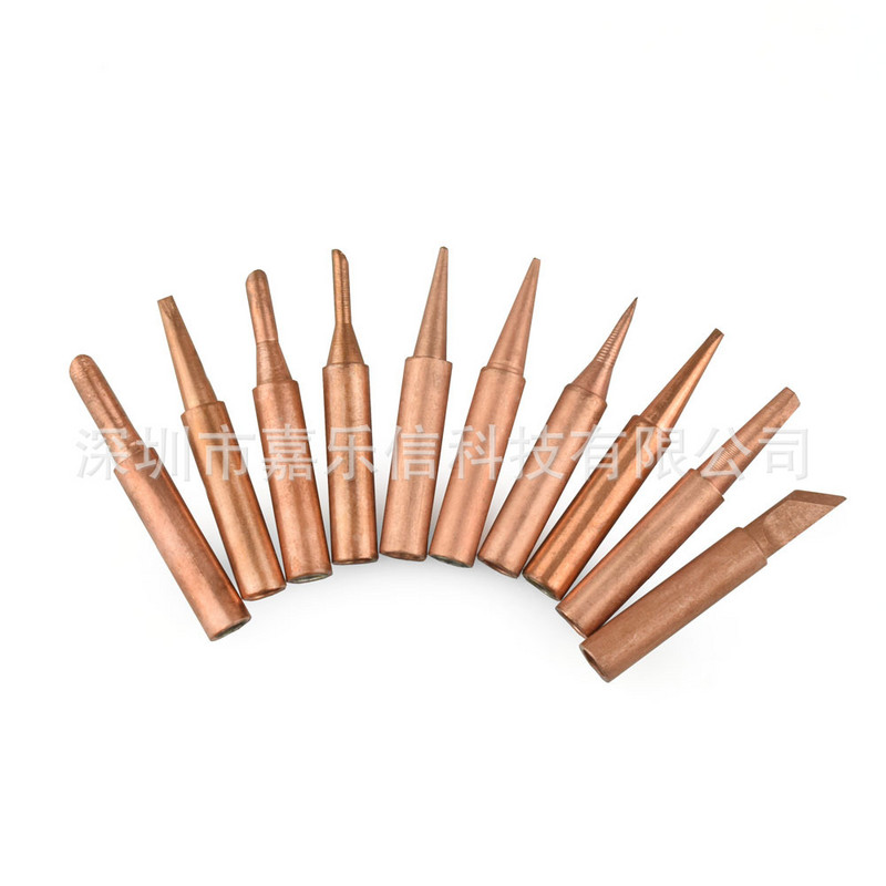 10db/tétel Golden Silvery Eruntop réz 900M-T hegy Hakko 936 8586 forrasztó állomás forrasztóhegyei vasházzal