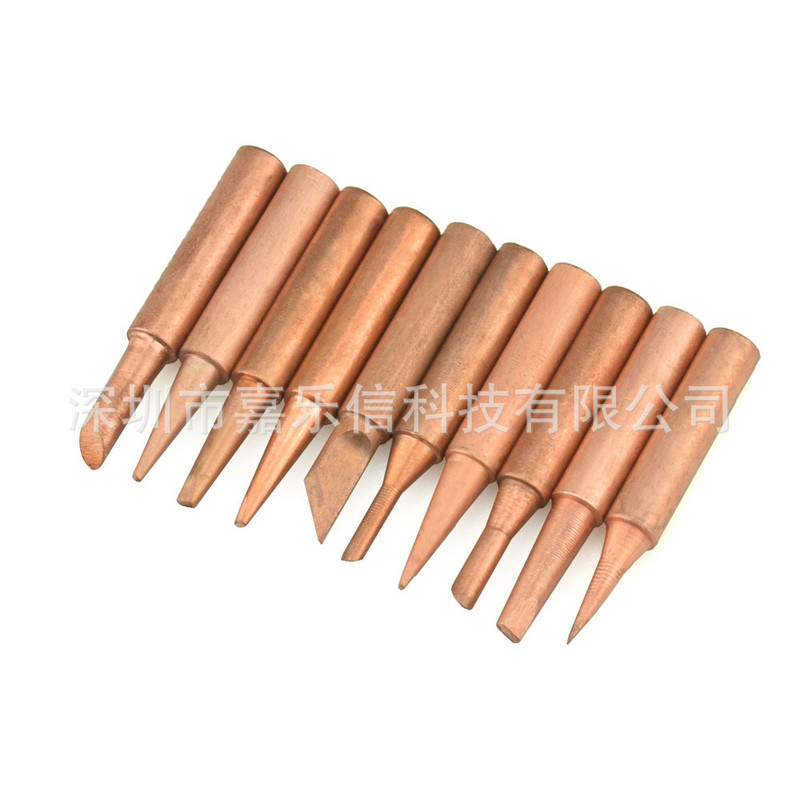 10db/tétel Golden Silvery Eruntop réz 900M-T hegy Hakko 936 8586 forrasztó állomás forrasztóhegyei vasházzal