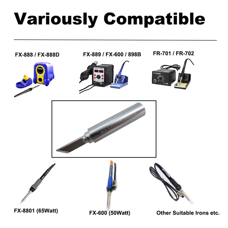 T18-SK forrasztóhegy kis kés, 3,5 mm-es 0,137 hüvelykes, illeszkedik HAKKO FX-888 FX-888D FX-8801 FX-600 ólommentes vasalófúvóka ceruza fogantyú