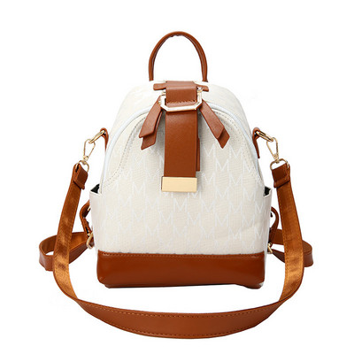 Sieviešu klasisks adīšanas burts Sieviešu maza mugursoma Dizaina grezna skolas soma pusaudžu meitenēm Ādas mugursoma plecu soma