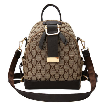 Sieviešu klasisks adīšanas burts Sieviešu maza mugursoma Dizaina grezna skolas soma pusaudžu meitenēm Ādas mugursoma plecu soma