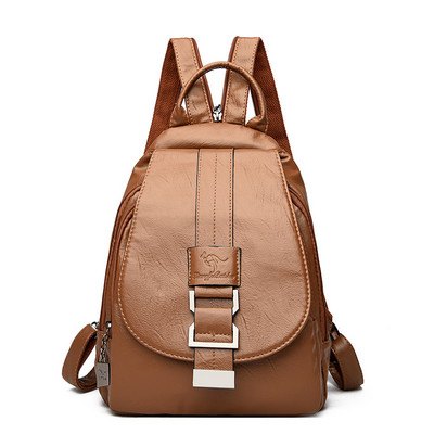 Divat alkalmi puha bőr női utazó hátizsák Kiváló minőségű tartós bőr hátizsák cipzáros pántok design bevásárló hátizsák