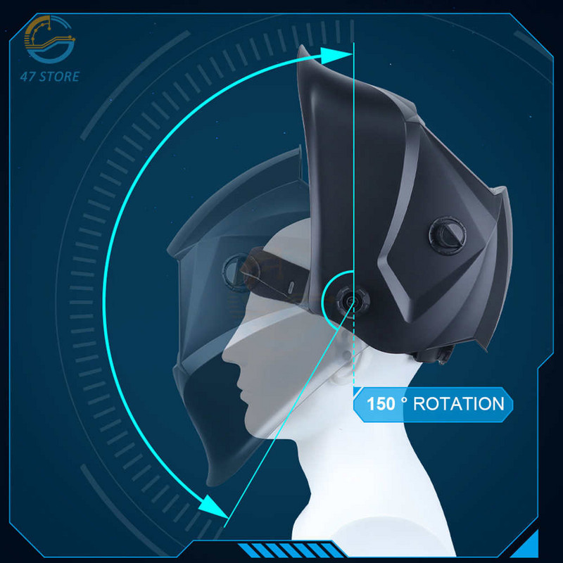 Saulės suvirinimo kaukės šalmas elektrinio suvirintojo dangtelis / suvirinimo lęšis, apsaugantis nuo UV automatinio patamsėjimo, reguliuojamas suvirinimo aparato diapazonas