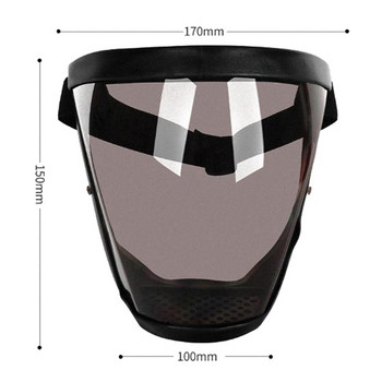 Super Protective Anti-Fog Face Shield Welding Mask, ανθεκτικό στη σκόνη Διαφανές κράνος Άνετο Προστατεύει τα μάτια Κάλυμμα μάσκας προσώπου