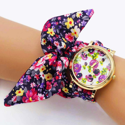 Shsby 2018 új női karóra Luxus márkájú, alkalmi virágos kvarcóra női virágos szövet karóra Reloj Mujer Drop Shipping
