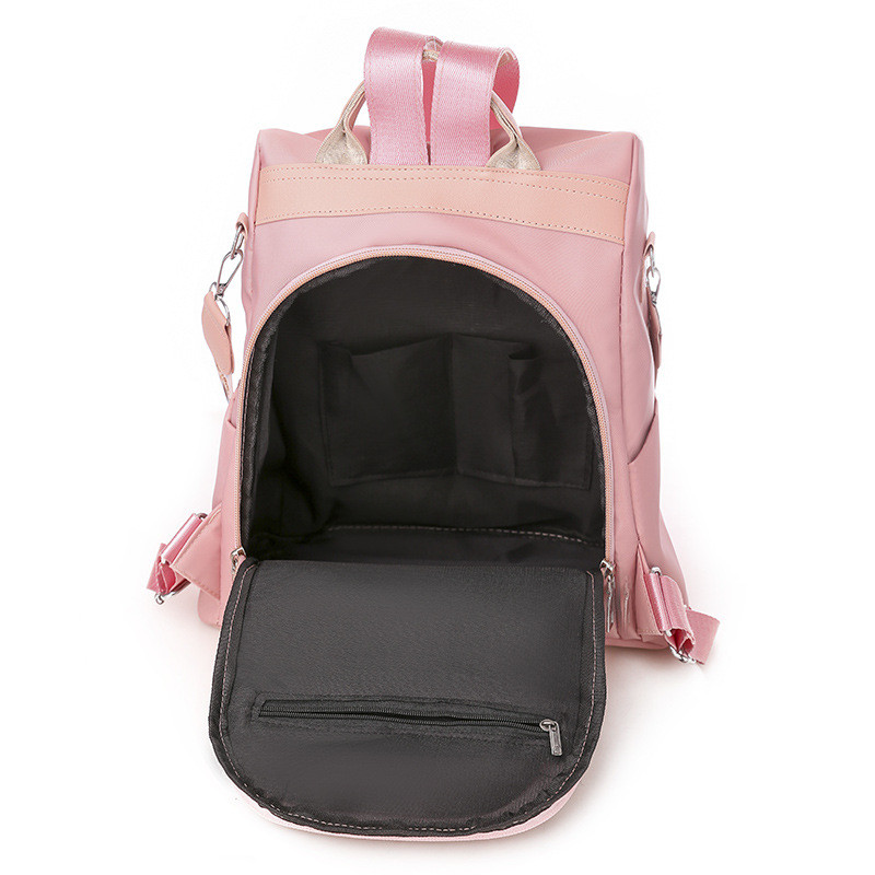 Vízálló lopásgátló oxfordi hátizsák hímzéssel virágos, elegáns női iskolatáska hátizsákok tinédzser lányoknak tiniknek