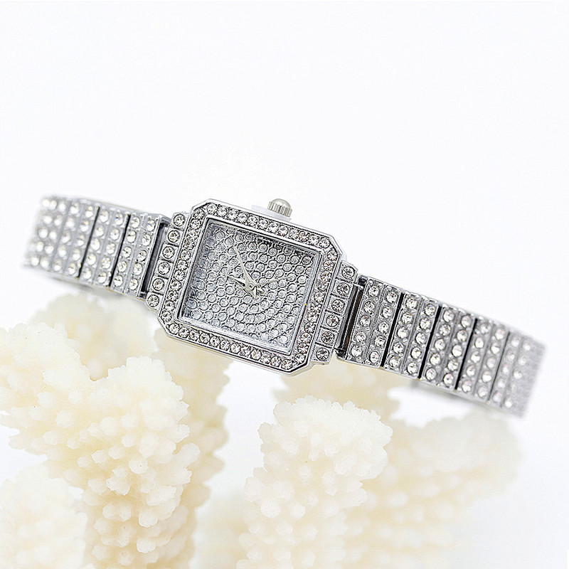 Shsby arany ékszer órák alkalmi kvarc karkötő óra női virág strasszos óra női luxus kristály ruha karóra