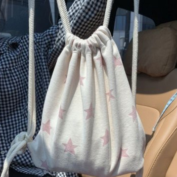 Японска ежедневна универсална сладка звездна ученическа чанта Модерна сладка мода Y2k Естетични чанти за през рамо Корейски раници с шнурове Дамски