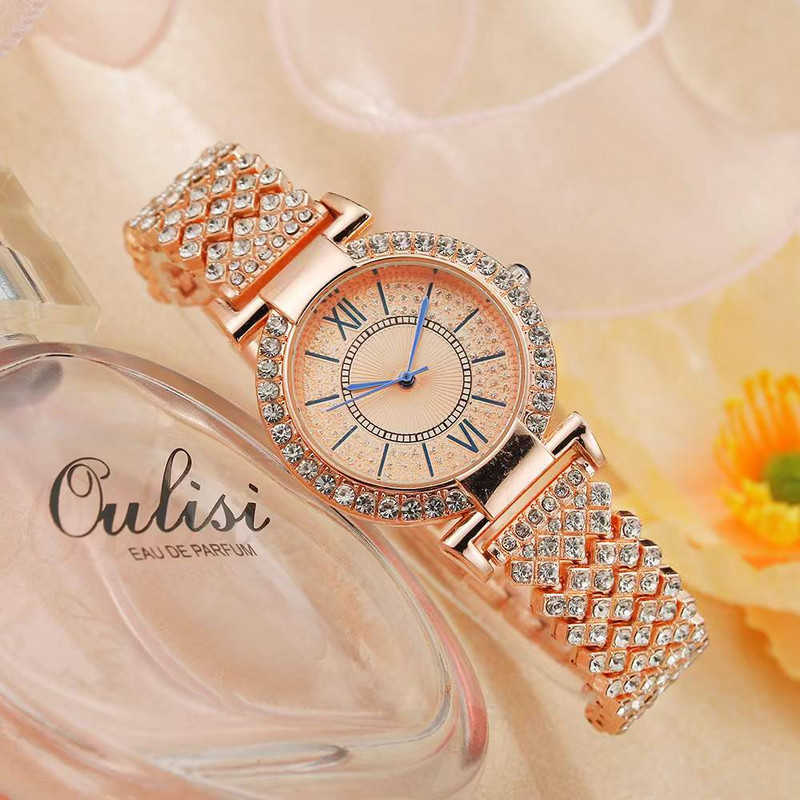 Shsby Lady Rome strasszos óra arany ékszer órák alkalmi kvarc karkötő óra női luxus kristály ruha karóra