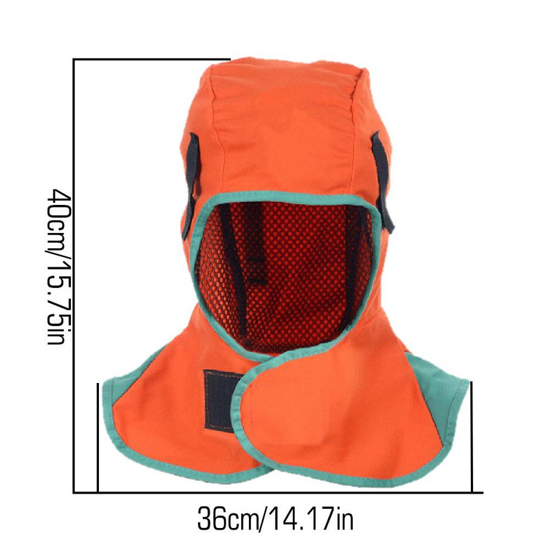 Täielik kaitsev keevituskate meestele pestav hingav keevituskaelakate Leegiaeglustav kaitsekeevituskork keevitajale