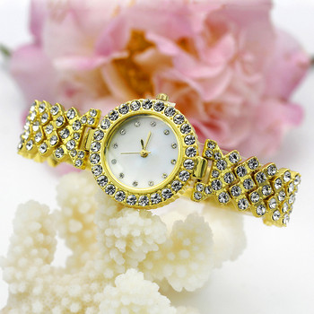 Νέα μόδα κοσμήματα Γυναικεία ρολόγια Πολυτελή πλήρη στρας Skysat βραχιόλι τραπέζι Γυναικείο φόρεμα Ρολόγια κορίτσια Δώρο