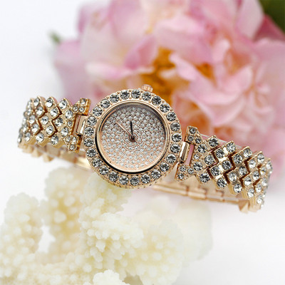 Νέα μόδα κοσμήματα Γυναικεία ρολόγια Πολυτελή πλήρη στρας Skysat βραχιόλι τραπέζι Γυναικείο φόρεμα Ρολόγια κορίτσια Δώρο